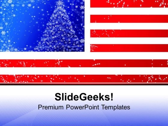 American Flag Christmas PowerPoint Templates Ppt Backgrounds For Slides 0113 American Flag Christmas PowerPoint Templates Ppt Backgrounds For Slides 0113