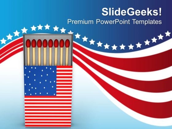 American Flag Matchbox PowerPoint Templates Ppt Backgrounds For Slides 0513 American Flag Matchbox PowerPoint Templates Ppt Backgrounds For Slides 0513