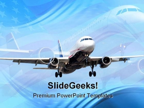 Americana Airplane Transportation PowerPoint Templates And PowerPoint Backgrounds 0511