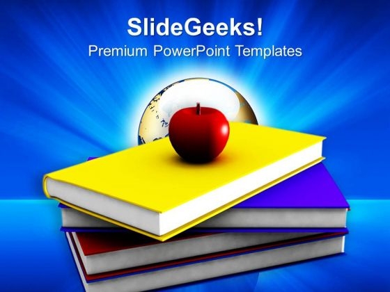An Apple With Books PowerPoint Templates Ppt Backgrounds For Slides 0213 An Apple With Books PowerPoint Templates Ppt Backgrounds For Slides 0213