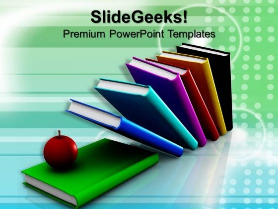 Apple In Books Education PowerPoint Templates And PowerPoint Themes 0812 Apple In Books Education PowerPoint Templates And PowerPoint Themes 0812