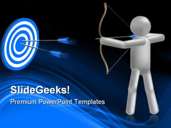 Archery With Target Success PowerPoint Themes And PowerPoint Slides 0511 Archery With Target Success PowerPoint Themes And PowerPoint Slides 0511