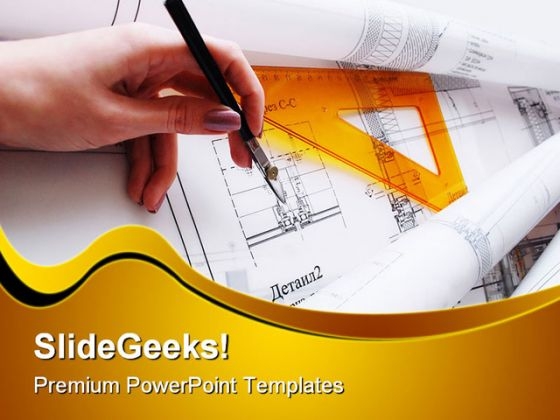 Architectural Desk Construction PowerPoint Templates And PowerPoint Backgrounds 0211