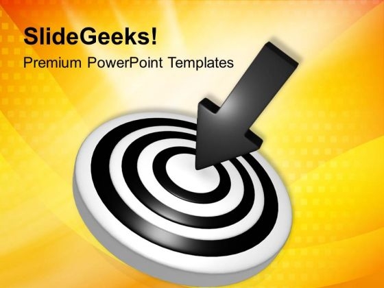 Arrow Hits Bulls Eye Target PowerPoint Templates Ppt Backgrounds For Slides 0213 Arrow Hits Bulls Eye Target PowerPoint Templates Ppt Backgrounds For Slides 0213
