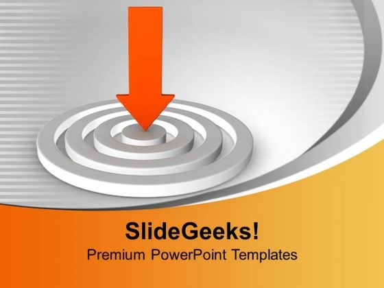 Arrow Pointing Towards Target Achievement PowerPoint Templates Ppt Backgrounds For Slides 0313 Arrow Pointing Towards Target Achievement PowerPoint Templates Ppt Backgrounds For Slides 0313