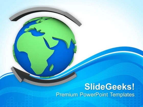 Arrows Around Earth Globe PowerPoint Templates Ppt Backgrounds For Slides 0813 Arrows Around Earth Globe PowerPoint Templates Ppt Backgrounds For Slides 0813