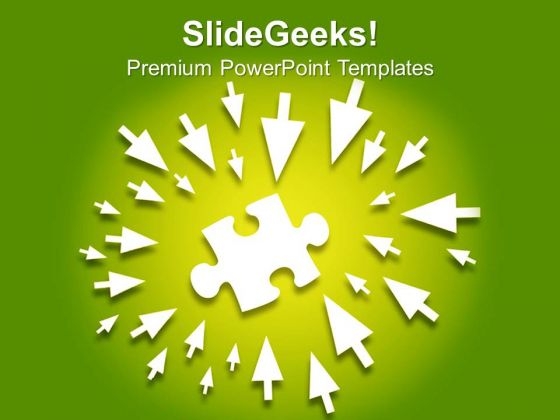Arrows Pointing Towards Puzzle Business PowerPoint Templates Ppt Backgrounds For Slides 0113 Arrows Pointing Towards Puzzle Business PowerPoint Templates Ppt Backgrounds For Slides 0113