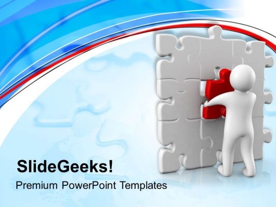 Assemble The Puzzle For Success PowerPoint Templates Ppt Backgrounds For Slides 0613