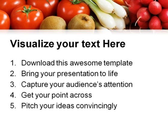 Assortment Of Fresh Vegetables Food PowerPoint Templates And PowerPoint  Backgrounds 0311 - PowerPoint Templates