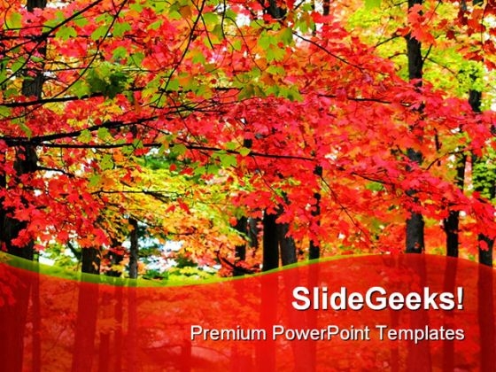 Autumn Landscape Nature PowerPoint Template 1010 Autumn Landscape Nature PowerPoint Template 1010