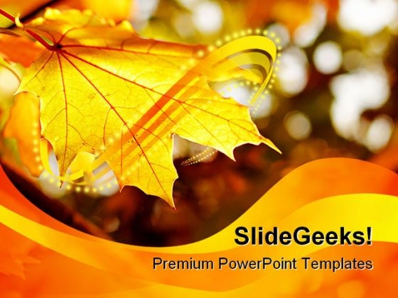 Autumn Leaf Nature PowerPoint Template 1010 Autumn Leaf Nature PowerPoint Template 1010