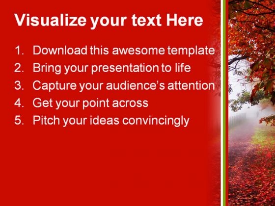 Autumn Nature PowerPoint Template 0510 template customizable