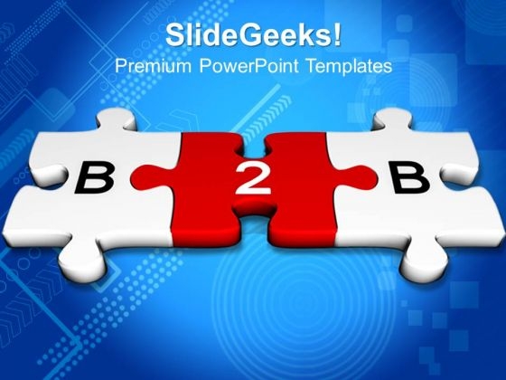 B2b Jigsaw Puzzles PowerPoint Templates And PowerPoint Themes 0812