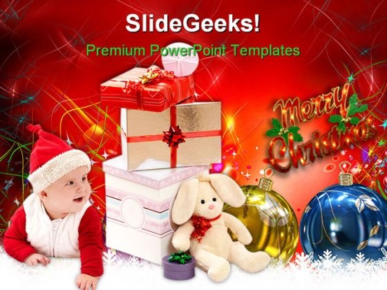 Baby With Christmas Presents Festival PowerPoint Templates And PowerPoint Backgrounds 0311 Baby With Christmas Presents Festival PowerPoint Templates And PowerPoint Backgrounds 0311