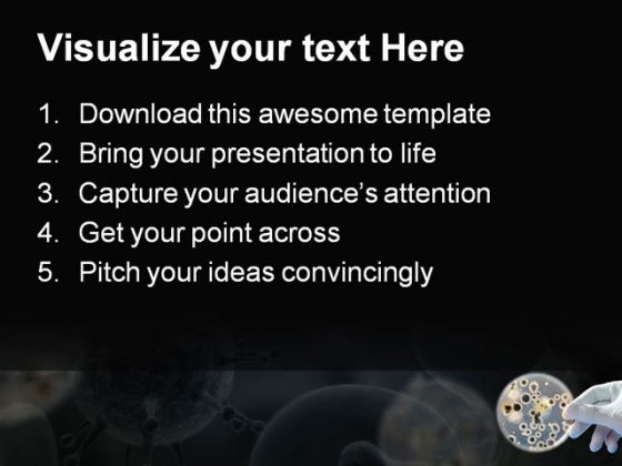 Bacteria Science PowerPoint Template 0610 image template
