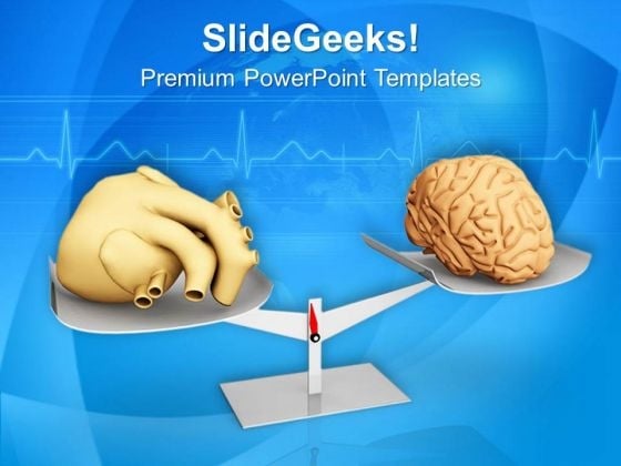 Balance Between Heart And Brain PowerPoint Templates Ppt Backgrounds For Slides 0713 Balance Between Heart And Brain PowerPoint Templates Ppt Backgrounds For Slides 0713