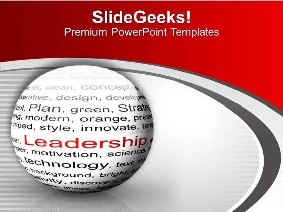 Ball With Inscription Leadership PowerPoint Templates Ppt Backgrounds For Slides 0613