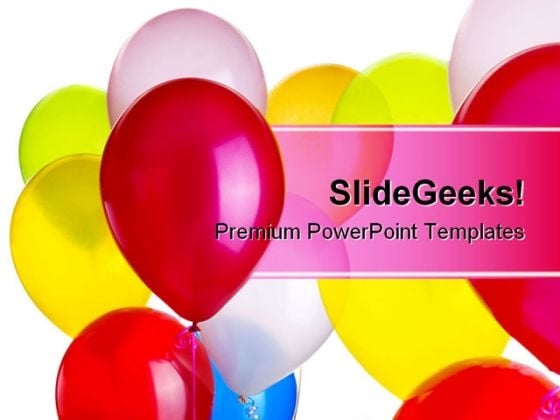 Balloons Entertainment PowerPoint Background And Template 1210