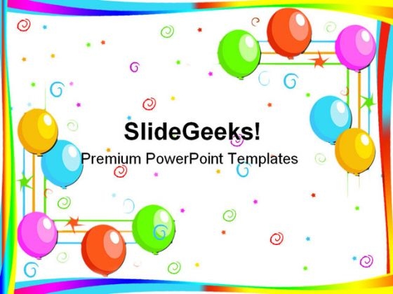 Balloons Festival PowerPoint Template 0810 Balloons Festival PowerPoint Template 0810