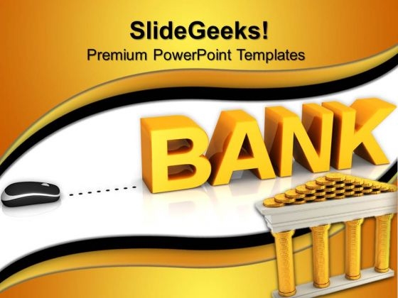 Bank With Computer Mouse PowerPoint Templates And PowerPoint Themes 0812 Bank With Computer Mouse PowerPoint Templates And PowerPoint Themes 0812
