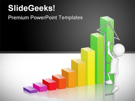 Bar Graph Ladder Business PowerPoint Background And Template 1210 Bar Graph Ladder Business PowerPoint Background And Template 1210