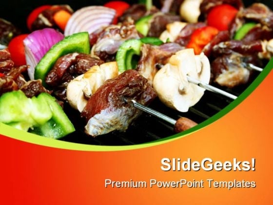 Barbeque Sticks Food PowerPoint Templates And PowerPoint Backgrounds 0211 Barbeque Sticks Food PowerPoint Templates And PowerPoint Backgrounds 0211