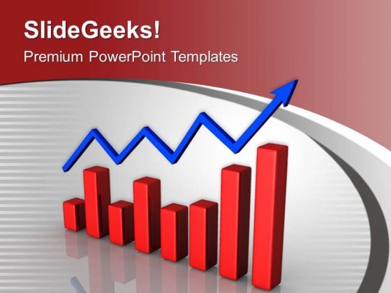 Bars And Arrows Shows Business Growth PowerPoint Templates Ppt Backgrounds For Slides 0213