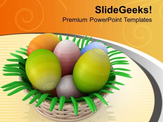 Basket Full With Surprise Eggs PowerPoint Templates Ppt Backgrounds For Slides 0813 Basket Full With Surprise Eggs PowerPoint Templates Ppt Backgrounds For Slides 0813