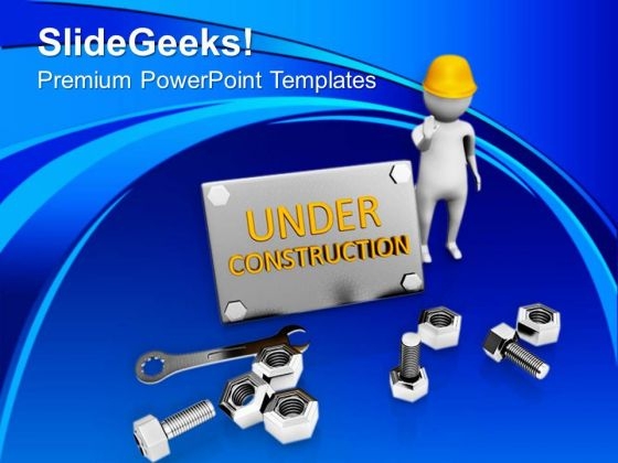 Be Aware At Under Construction Site PowerPoint Templates Ppt Backgrounds For Slides 0813 Be Aware At Under Construction Site PowerPoint Templates Ppt Backgrounds For Slides 0813