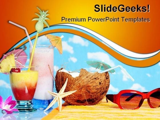 Beach Holidays PowerPoint Template 0810 Beach Holidays PowerPoint Template 0810
