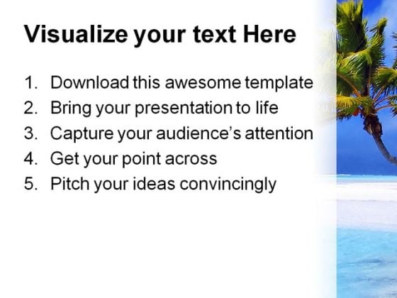 Beach Nature PowerPoint Template 0510 appealing customizable