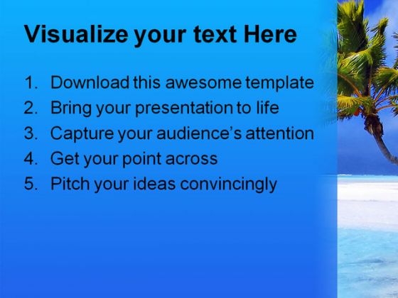 Beach Nature PowerPoint Template 0510 visual customizable