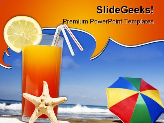 Beach Vacation PowerPoint Template 0810 Beach Vacation PowerPoint Template 0810