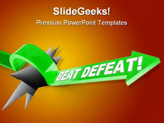 Beat Defeat Arrow Success PowerPoint Templates And PowerPoint Backgrounds 0811