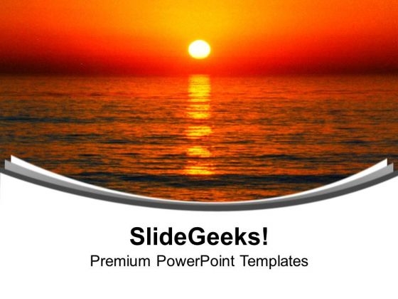 Beautiful View Of Sunset PowerPoint Templates Ppt Backgrounds For Slides 0613