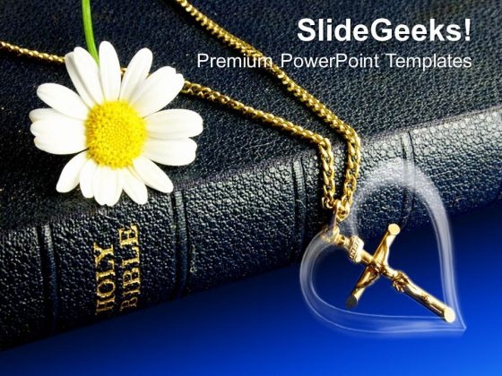 Bible And Gold Crucifix Church PowerPoint Templates And PowerPoint Themes 0812 Bible And Gold Crucifix Church PowerPoint Templates And PowerPoint Themes 0812