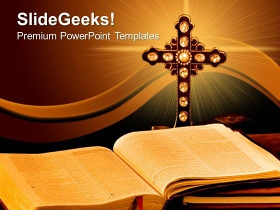 Bible Cross Church PowerPoint Templates And PowerPoint Themes 0712