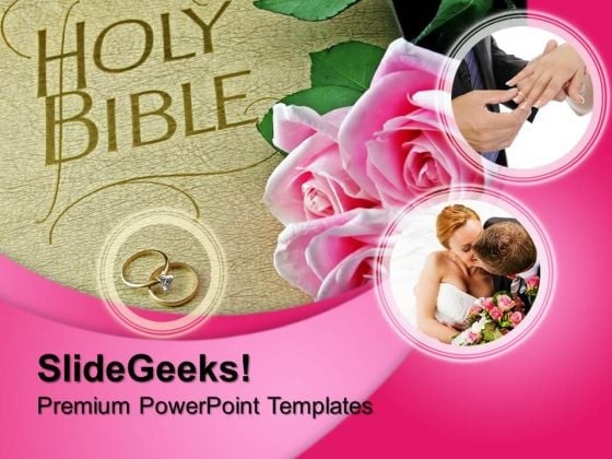Bible Rose Rings Wedding PowerPoint Templates And PowerPoint Themes 0712