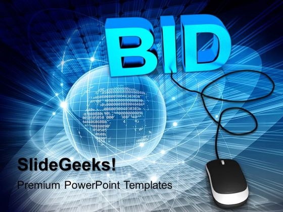 Bid With Computer Mouse PowerPoint Templates And PowerPoint Themes 1012