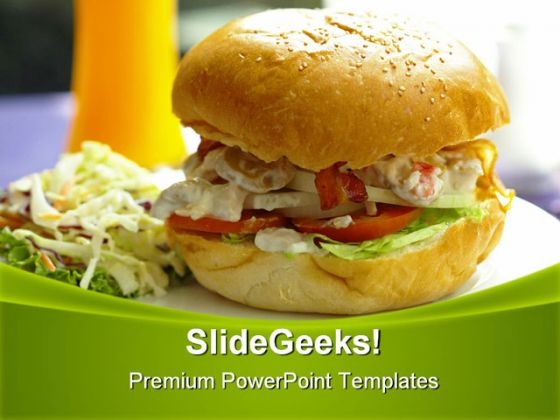 Big Burger Food PowerPoint Templates And PowerPoint Backgrounds 0211 Big Burger Food PowerPoint Templates And PowerPoint Backgrounds 0211