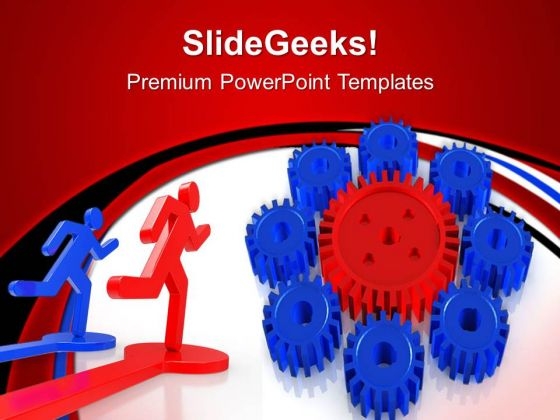 Big Gear With Small Gearwheels PowerPoint Templates And PowerPoint Themes 0612 Big Gear With Small Gearwheels PowerPoint Templates And PowerPoint Themes 0612