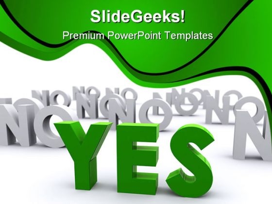 Big Yes No Business PowerPoint Themes And PowerPoint Slides 0511