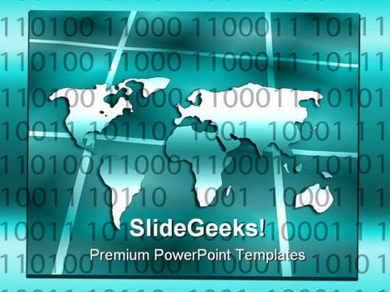 Binary Code With World Map Business PowerPoint Themes And PowerPoint Slides 0511 Binary Code With World Map Business PowerPoint Themes And PowerPoint Slides 0511