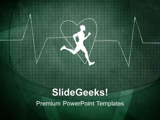 Blackboard With Healthy Heart Beat Medical PowerPoint Templates And PowerPoint Themes 0412