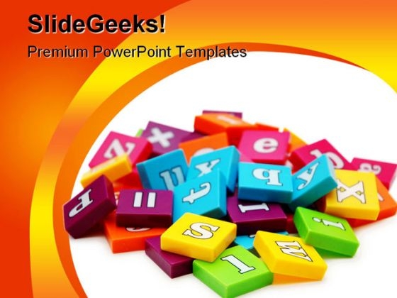 Blocks Education PowerPoint Template 0810 Blocks Education PowerPoint Template 0810