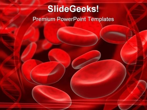 Blood Cells Medical PowerPoint Template 0610