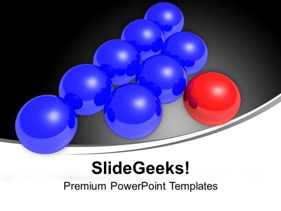 Blue Balls With Red Ball As Leader PowerPoint Templates Ppt Backgrounds For Slides 0213 Blue Balls With Red Ball As Leader PowerPoint Templates Ppt Backgrounds For Slides 0213