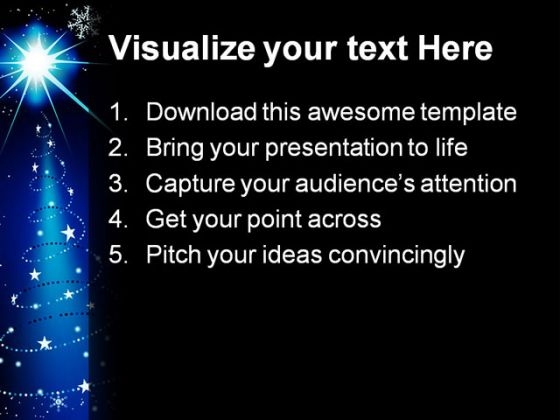 Blue Christmas PowerPoint Template 0610 ideas compatible