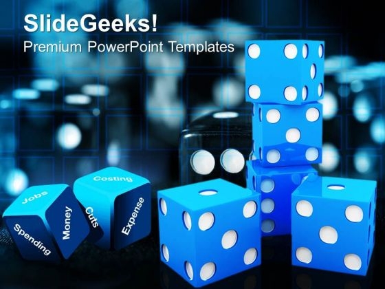 Blue Dices Game PowerPoint Templates And PowerPoint Themes 0912 Blue Dices Game PowerPoint Templates And PowerPoint Themes 0912