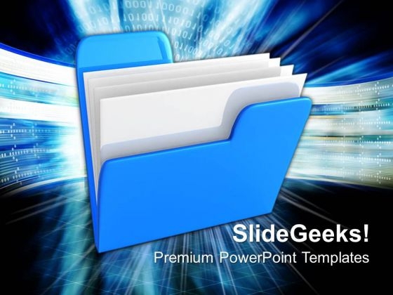 Blue Folder Computer PowerPoint Templates And PowerPoint Themes 0812 Blue Folder Computer PowerPoint Templates And PowerPoint Themes 0812